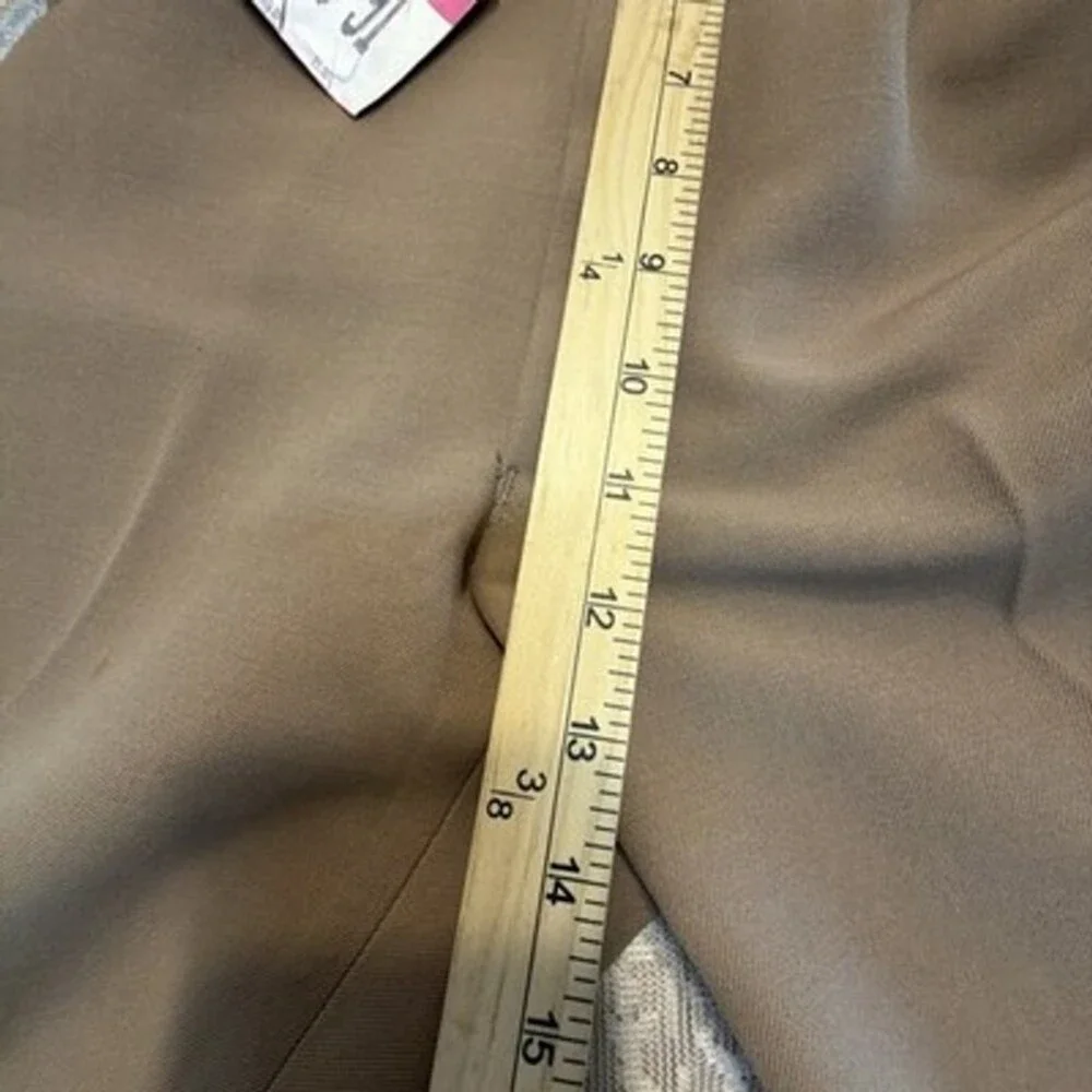 VNTG Roffe USA Womens Ski Bib Pants Wool Nylon Spandex Beige 1980s 12 W28” L30